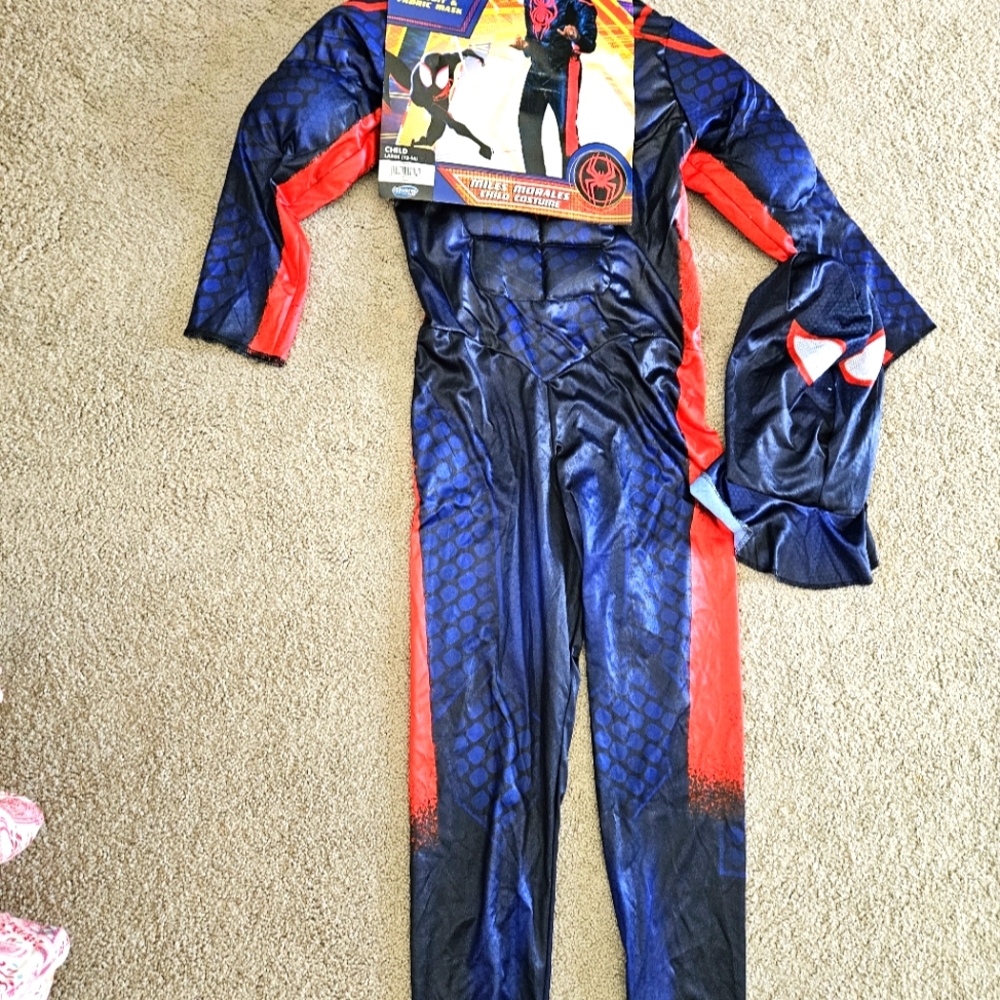 Marvel Spider-man Miles Morales Halloween Costume Child L- 8/10